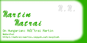 martin matrai business card